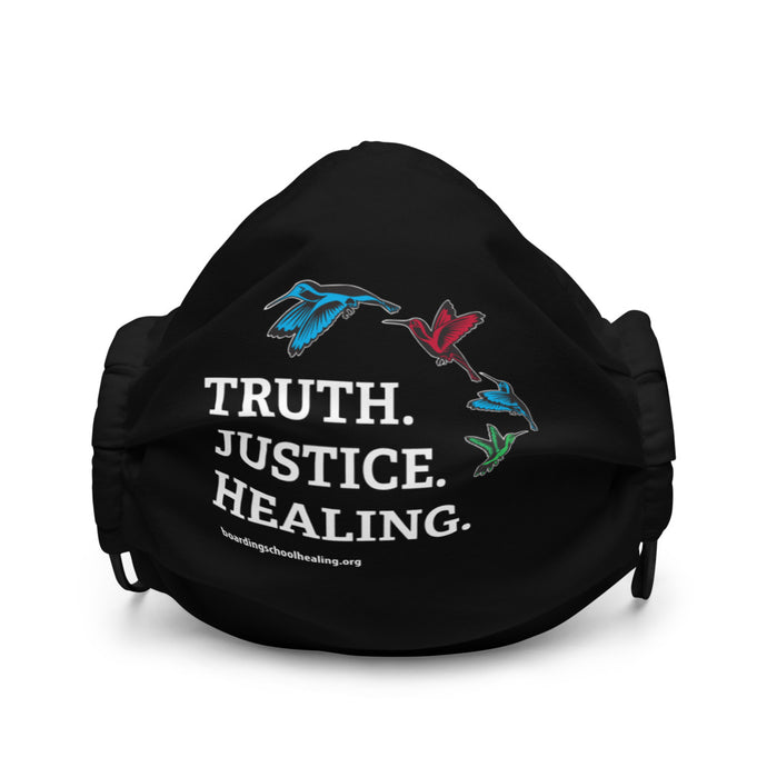 Truth Justice Healing Black Face Mask