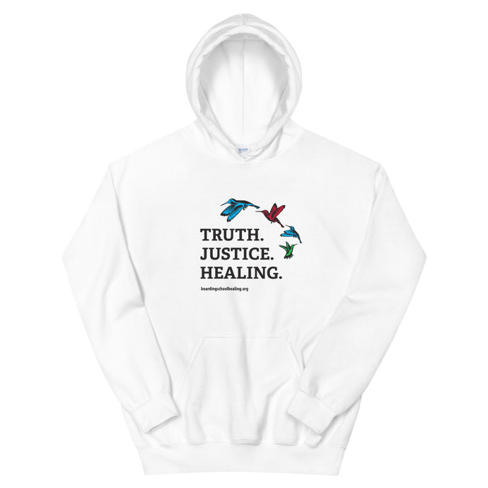 Truth Justice Healing White Hoodie