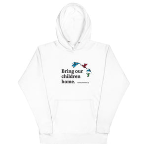 Bring Our Children Home White Hoodie